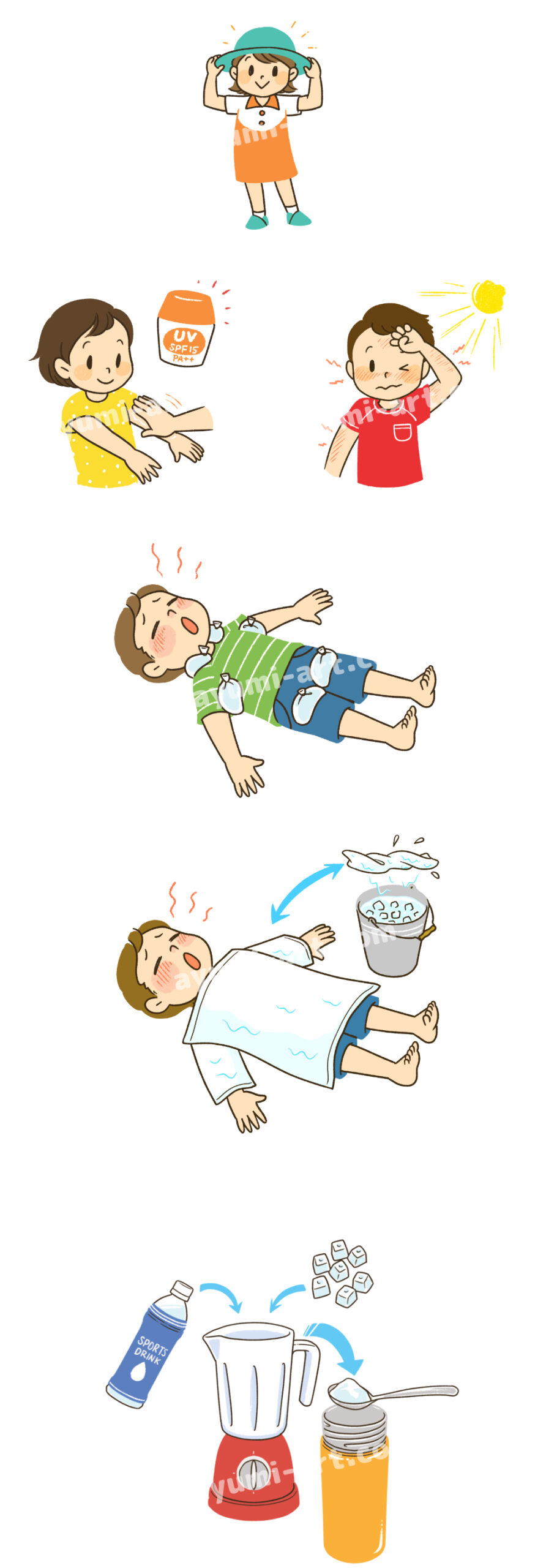 熱中症のイラスト